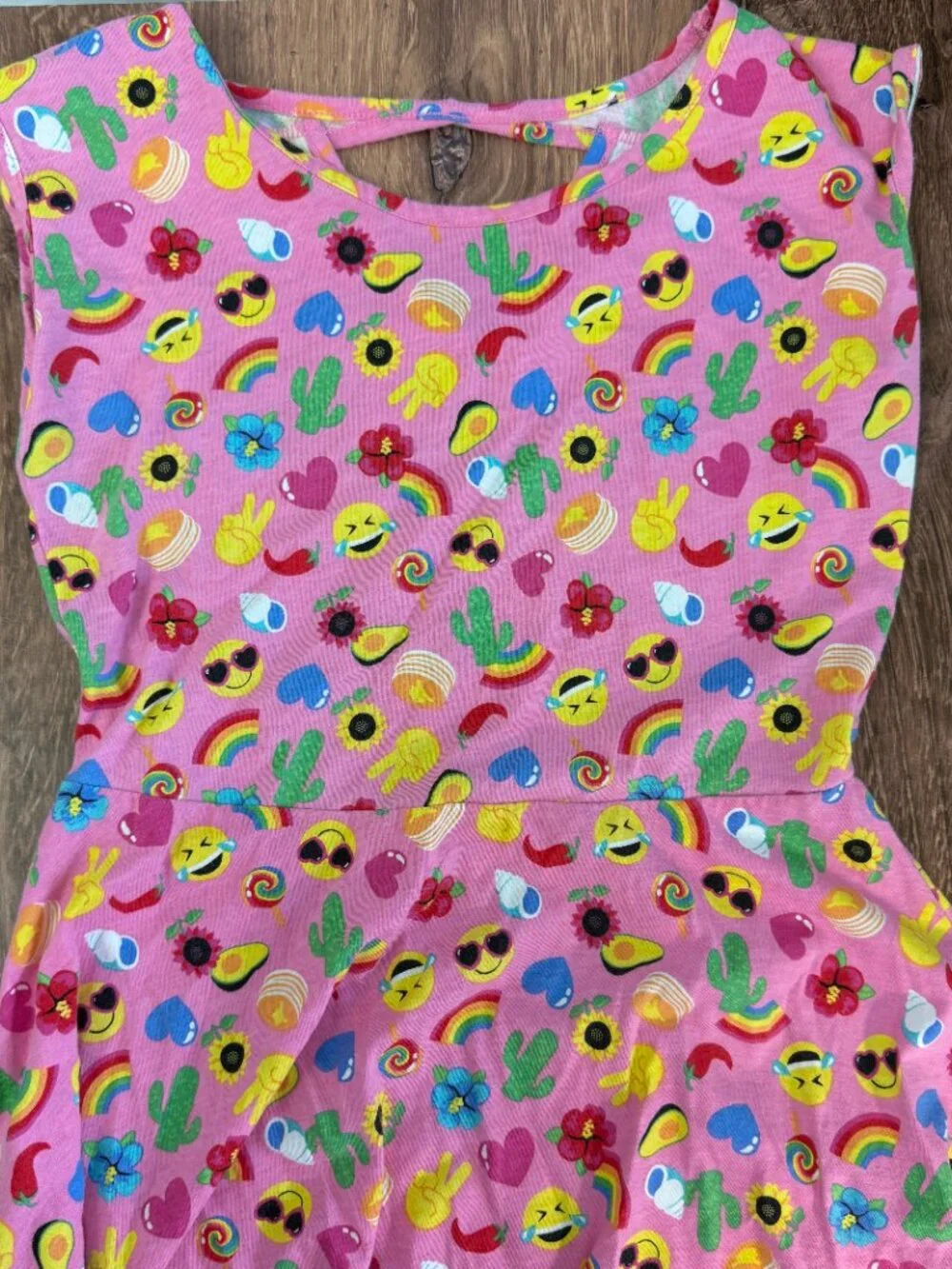 The Children's Place Pink Emoji Rainbow Dress Girls XL 16